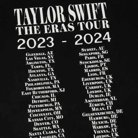 Taylor Swift | THE ERAS TOUR II BLACK T-SHIRT 2023 - 2024 - Picture 12 of 15